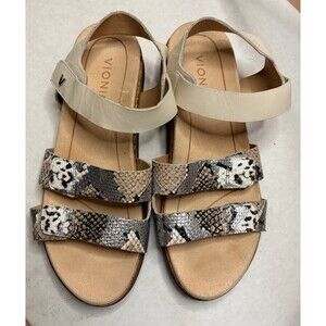 VIONIC WOMEN'S LEATHER SNAKE SKIN SANDALS US SZ 7 EU 38